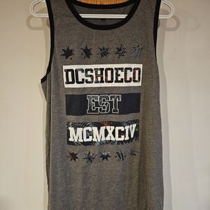 DC Heather Gray Graphic Tank